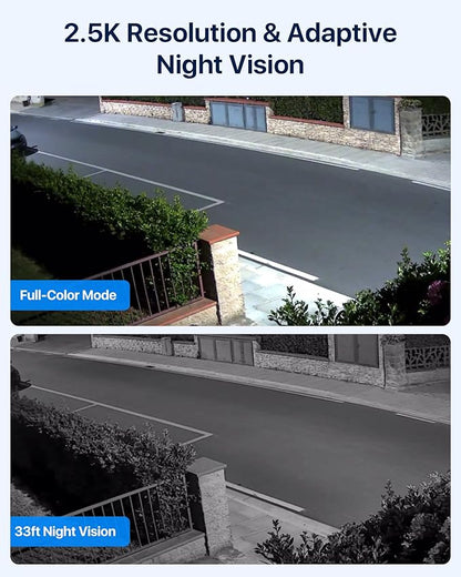 ZOSI C291 4 x 2.5K 4MP Wireless Battery Security Camera Outdoor, Solar Powered Pan/Tilt Camera, 360 View, Human Detect, Auto Track, Color Night Vision, 2-Way Talk, Light Siren Alarm, 32GB Memory Card