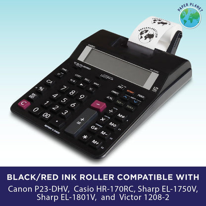 Red and Black Printing Calculator Ribbons Compatible with IR40T by Paper Planet | Replacement Adding Machine Ink Ribbon Compatible with Select Canon, Casio, Sharp, and Victor IR40T | 5 Pack