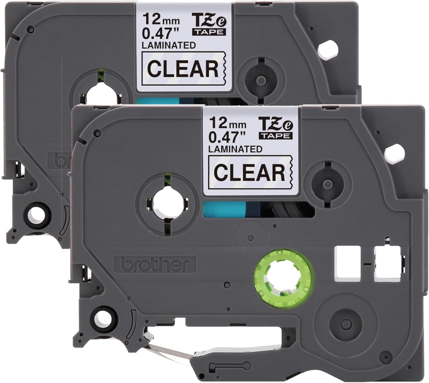 Brother Genuine TZe131~1/2" 2PK Black Print on Clear Label Tape. Each: 0.47 in x 26.2 ft (12 mm x 8 m) Total: 0.47 in x 52.4 ft (12 mm x 16 m)