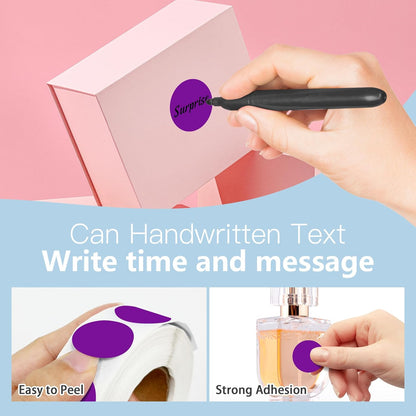 1 Inch Round Color Coding Labels, 1000 PCS Per Roll Purple Color Coded Dot Stickers, Round Color Dot Labels for Organizing, Filing, and Storage