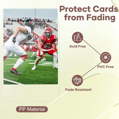 Mlikero 600 Count Card Sleeves, Clear Soft Trading Card Sleeves, Polypropylene (PP), Fit for MTG, TCG, Baseball, Football, Game Cards