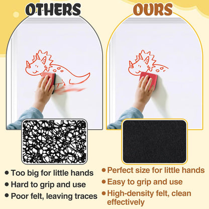 24 pcs Strong Magnetic Whiteboard Erasers - Mini Dry Erase Erasers, Small Chalkboard Cleansers Wiper for Kids and Teachers Classroom Must Haves School Supply Home and Office, Square