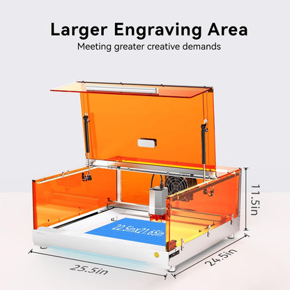 TOOCAA 10W Laser Cutter and Engraver Machine with 5 in 1 Rotary Roller Set,Fume Extractor,Smart Camera,Air Assist,Honeycomb Panel,Lazer Engraving Machines for Tumblers Wood Metal Acrylic Leather