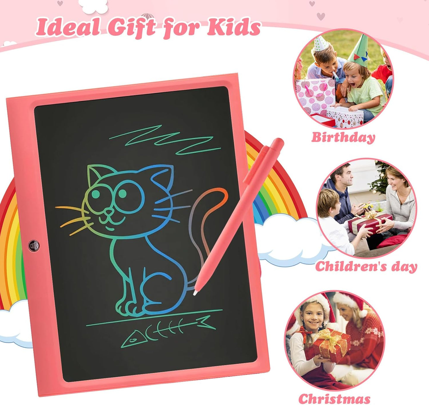 LCD Writing Tablet Kids Toys -15 Inch Toddler Toys Learning Drawing Pad Toys for 3 4 5 6 7 8 Years Boys Girls Birthday Christmas Easter Thanksgiving Gift Creative Doodle Board