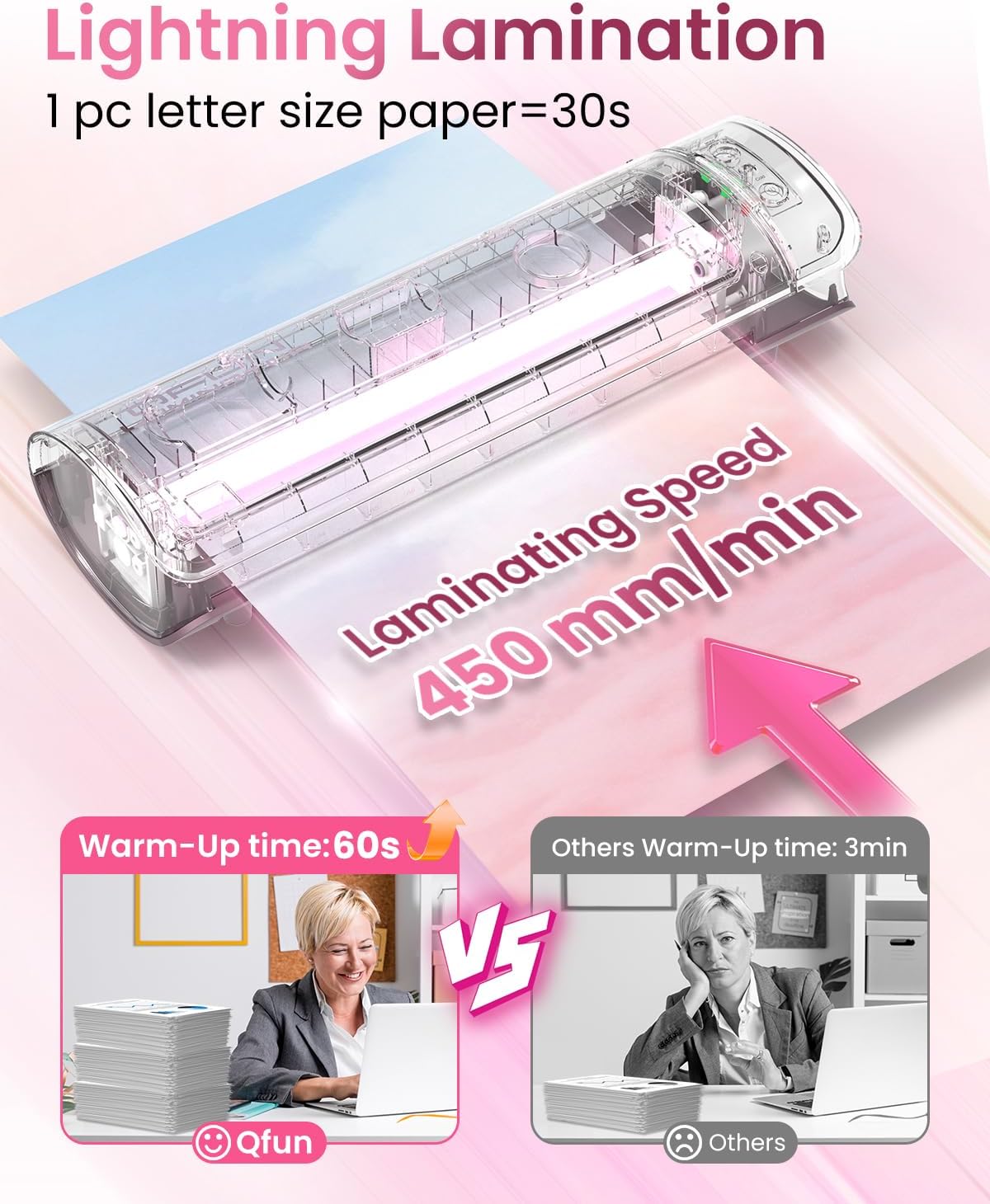 Laminator Machine Thermal Laminating Machine with Sheets 11x17 Personal Laminator for Teachers, 13 Inch Lamination Machine 60S Warm Up Office Presentation laminators, A3 Portable Paper Laminate Kit