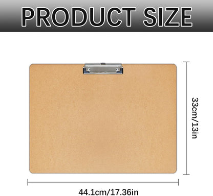 2 PCS Extra Large 11x17 clipboard, Wood Cleats with Low Profile Clips for Drawing, Sketching, and Art Boards, Horizontal Wood Lapping, Landscape Layout (3mm Thickness (2Pack11x17 Clipboard)