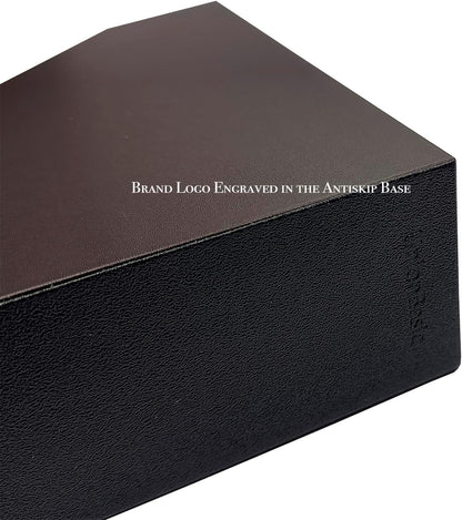 UnionBasic Magazine File Holder - Office Leatherette Desktop Document File Folder Journals Organizer Racks, Coffee