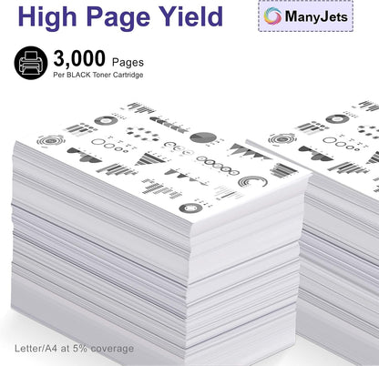 106R02777 Compatible Black Toner Cartridge Replacement for Xerox WorkCentre 3215 3215NI 3225 3225DNI Phaser 3260 3260DI 3260DNI 3052 Printer Toner Cartridge (Black,4-Pack)