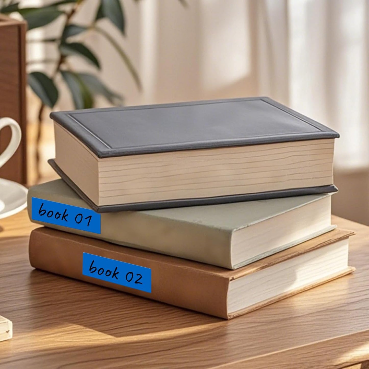 Rectangle Label Stickers 3×1 Inch Vinyl Removable Blue Sticker Waterproof Writable File Folder Moving Labels for Boxes Home Office Labeling 160 PCS