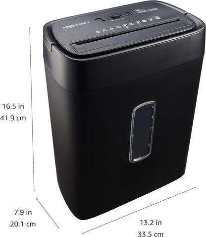 Amazon Basics Cross Cut Paper and Credit Card Shredder, 12 Sheet (New Model), Black