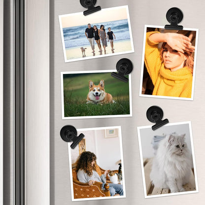 FINDMAG 20 Pack Fridge Magnets Refrigerator Magnet, Heavy Duty Refrigerator Clips, Whiteboard Magnets, Scratch Free Metal Clips for Whiteboard, Fridge, Kitchen, Office