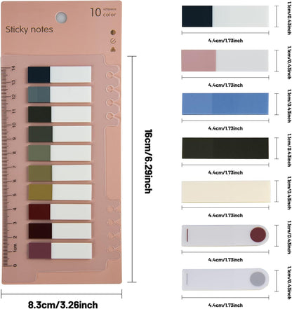 Golcellia Sticky Tabs,Sticky Note Tabs,Book Tabs,Index Tabs, Page Tabs, Page Markers,60 Colors, 7 Designs,Annotation Tabs,Book Annotation Supplies