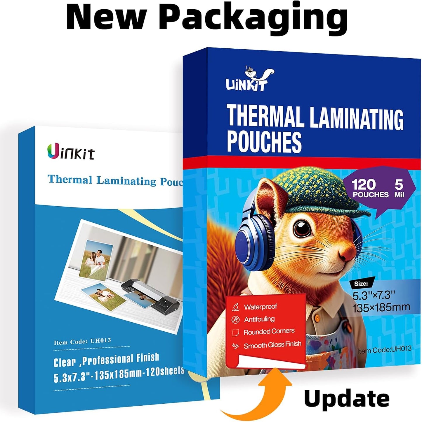 Uinkit Photo Laminating Pouches 5x7 inches 5mil Thickness Extra Protection 120Pack Thermal Laminating Sheets Professional Quality,Glossy Clear Laminator Pouch Rounded Corner
