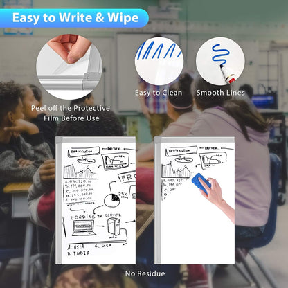 Easel Whiteboard - Magnetic Portable Dry Erase 36 x 24 Tripod Height Adjustable, 3' x 2' Flipchart Easel Stand White Board for Office or Teaching at Home & Classroom (36x24 White)