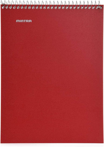 Mintra Office TOP BOUND Durable Spiral Notebooks (Arctic Ice, Chili Oil, Green Olive, College Ruled 3pk)
