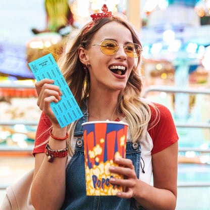 Kosiz 2000 Sheets Raffle Ticket 25 Bid Chinese Auction Tickets Tricky Tray Basket Raffle Sheets for Back to School Class Rewards Carnival Door Prizes Events(Lake Blue)