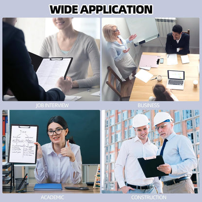 Clipboard Folder, A4 Foldable Clipboard with Horizontal and Vertical Double Metal Clips, 360 Degree Foldable Binder Clipboards with Pen Holder, File Cover Work Folder Clipboards, Pink