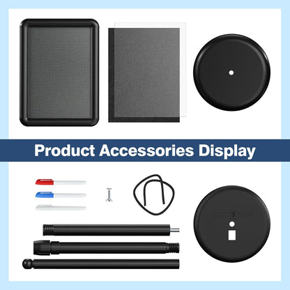 Sign Stand Floor Standing Sign Holder Sign Stands for Display 8.5 x 11 Inches Pedestal Sign Holder 360° Rotation Adjustable Signage Stand for Business Exhibition, Restaurant, Supermarket (Black)