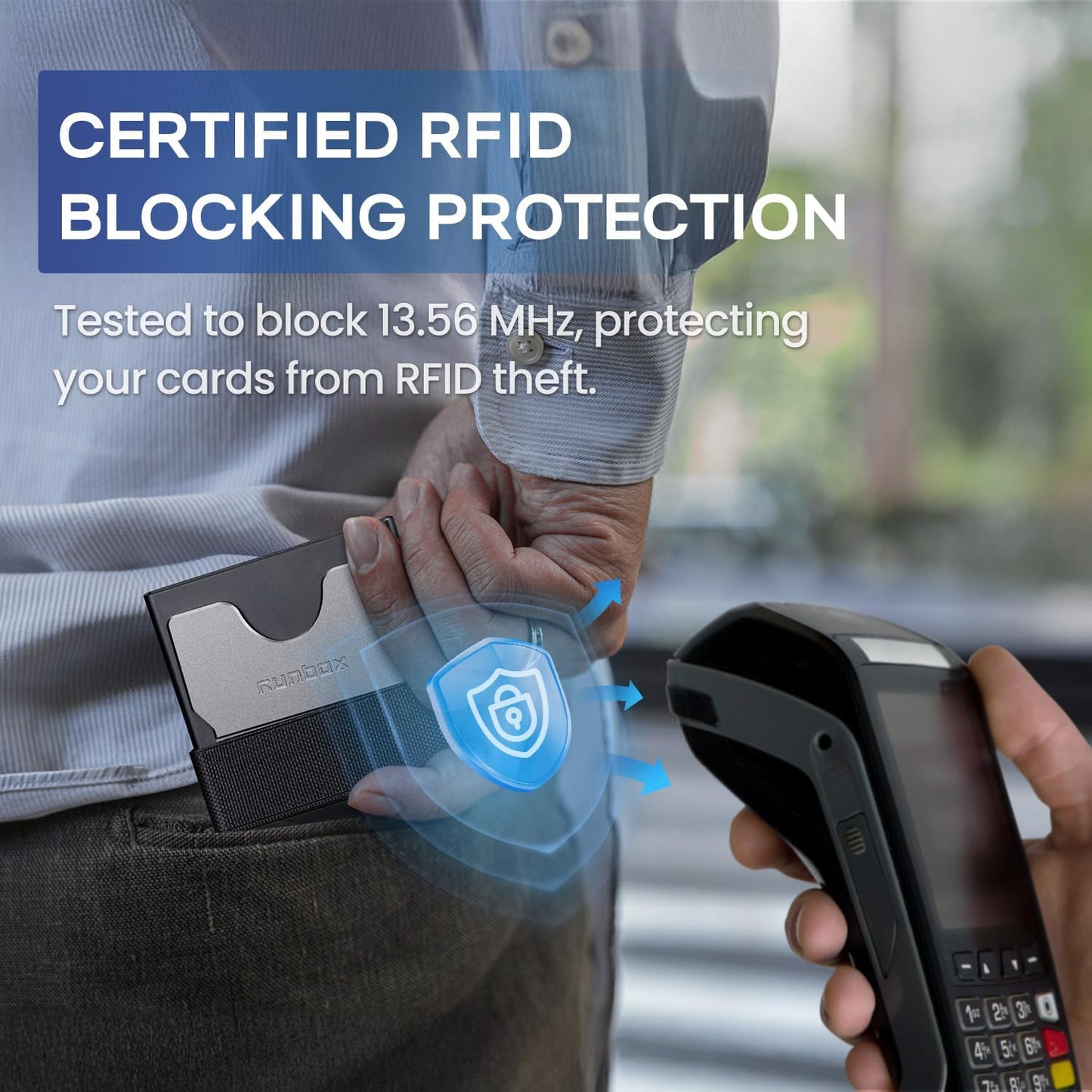 Mens Card Cases, Slim Card Holder Wallet for Men and Women, Minimalist RFID Blocking Wallet with Pop-Up Function, Thin Design, Metal Card Cases Holds 6+6 Cards, Gifts for Men, Men's Accessories