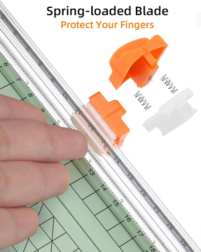 Firbon Morandi A5 Paper Cutter, Straight Small Paper Trimmer with Side Ruler for Scrapbooking Craft, Paper, Coupon, Label, Cardstock