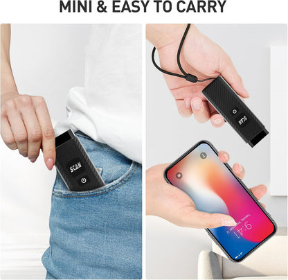 Bluetooth Barcode Scanner, ONEWSCAN Portable 1D 2D PDF417 Wireless Bar Code Scanners Support USB & Bluetooth & Wireless Connection Barcode Reader for Windows, Android, iOS, Tablets