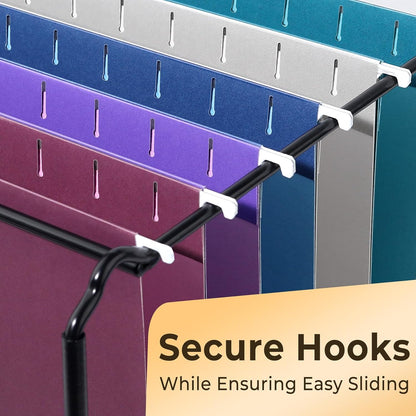 SUNEE Hanging File Folders Vintage Colors, 25 Pack Letter Size File Folders with 1/5-cut Tabs, Stay Organized for Your Home and Office Bulk File and Documents