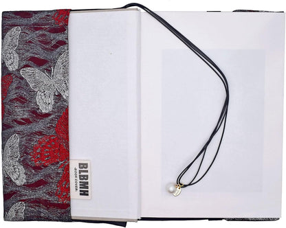 BLBMH Book Covers for Paperbacks Book Cover for Privacy Fit for 5.5x8.5 inch Adjustable Book Sleeve Cover for Diary Books Fabric Softcover Protector for Notebook - Butterfly C 8.5in