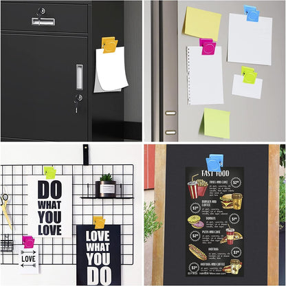 Grtard 24 Pack Magnetic Clips Heavy Duty, Colorful Strong Fridge Magnet Clips Heavy Duty, Metal Magnet Clips for Fridge, clip Magnets, Magnetic Clips for Refrigerator, Locker, Whiteboard, Home, Office