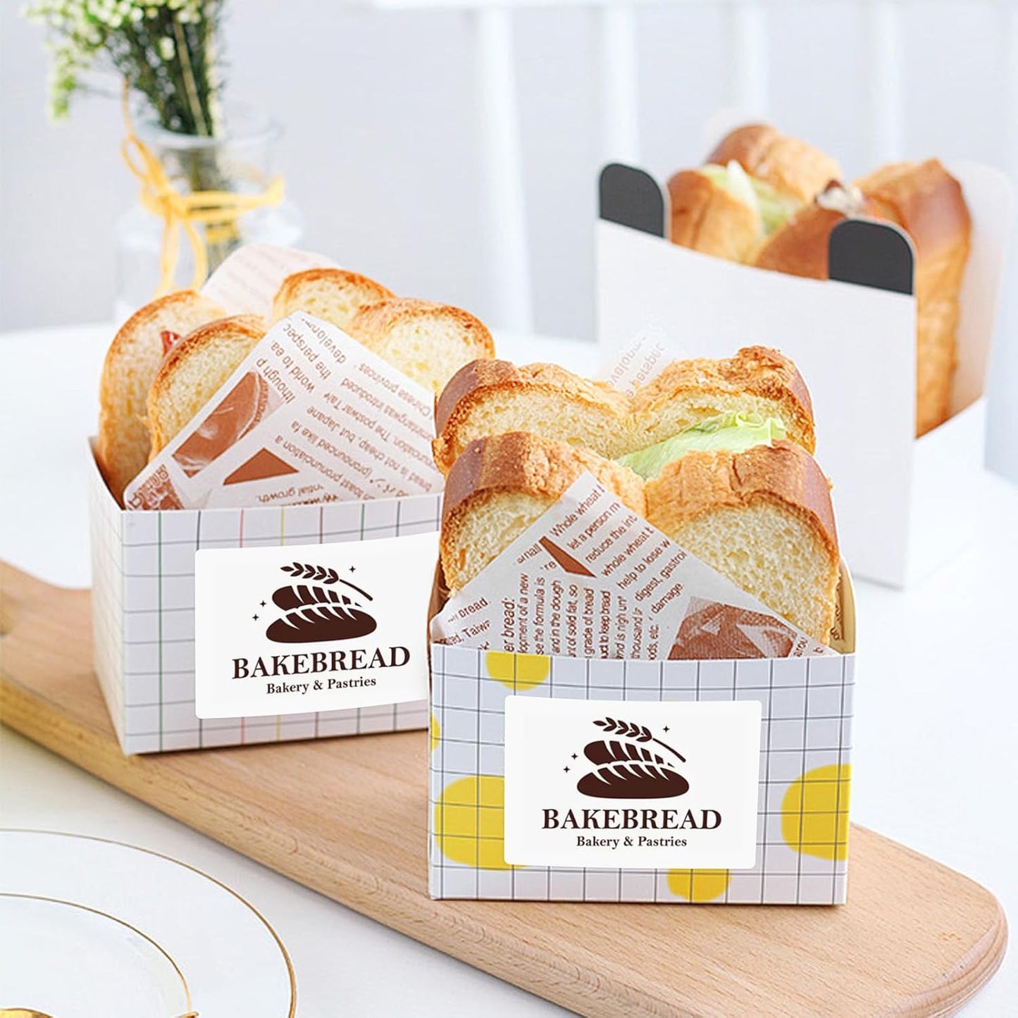 Name Tag Stickers 2 1/3" x 3 3/8", White Blank Mailing Labels, Inkjet and Laser Printer Guaranteed, 8 Labels Per Sheet, 100 Sheets - 800 Labels（HB-R108）