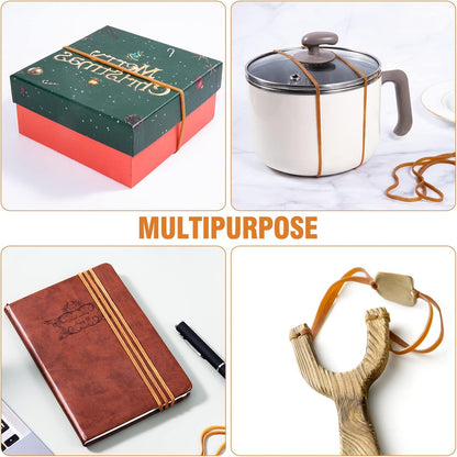 Super Size Rubber Bands - 60 Pcs Large Heavy Duty Latex Rubber Bands, Thick Multi Function Elastic Wrapping Bands Long for Office Outdoor Tie Up Garbage Bag Notebook File Packing Moving