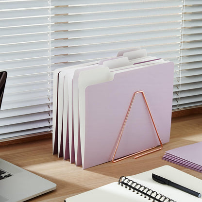 Y YOMA 12 Pack Colored File Folders Letter Size Gradient File Folder with 1/3-Cut Tab Cute Pretty Decorative Heavyweight Filing Folder File Organizers for Office School Home Desktop, Dusty Purple