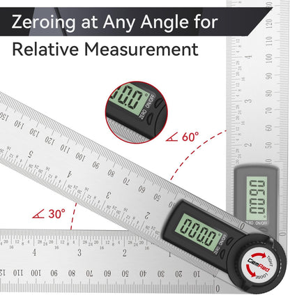 GemRed 82305 Digital Angle Finder Protractor (Stainless steel 300mm)