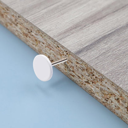 100Pcs Flat Head Upholstery Tacks Home Furniture Decor Tacks Upholstery Nails Flat Push Pins Flats Thumb Tacks White (11mmx17mm)