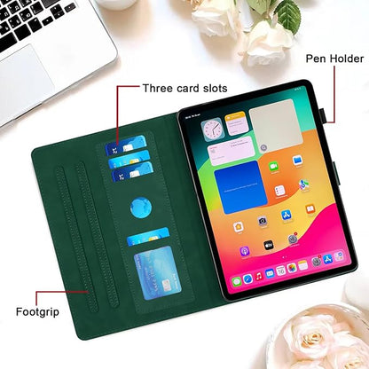 Case for Samsung Galaxy Tab A 10.1 2019 Model SM-T510/T515, Multi-Angle Viewing Smart Stand with Pocket PU Leather Tablet Cases Flip Folio Cover Green