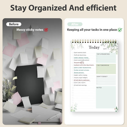 Weekly To Do List Notepad, Undated Planner with 52 Sheets (6.5''x8.9''), Desk Weekly Planner for Women & Man, Home School & Work