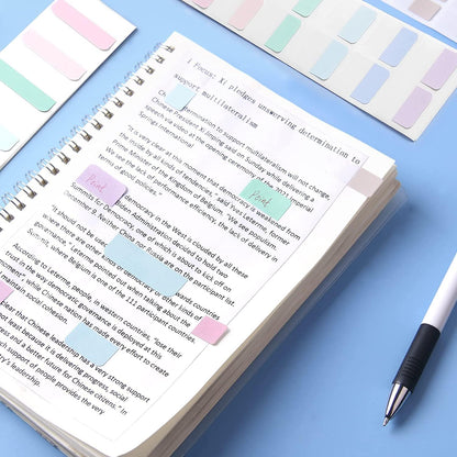 420 pcs Index Tabs, 3 Sizes Colored Page Markers, Writable and Repositionable Book Tabs, Page Tabs for Reading Notes, Books and Classify Files(Light Color)