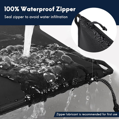 Haimont Waterproof Pouch, Small Waterproof Dry Bag with Upgrade Zipper for Travel Boating Kayaking Hiking Document Organizer