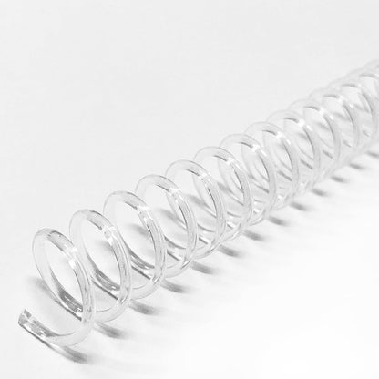 Binditek 50 Pack Plastic Spiral Binding Coils, 12mm(1/2"), 90 Sheet Capacity, 4:1 Pitch, Clear, 48Loops, for Letter Size, for Students and Coworkers