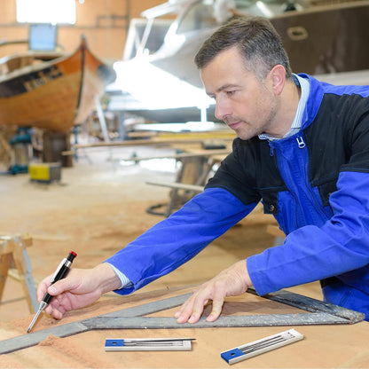 Spakon 60 Pcs 2.8mm Lead Refill Carpenter Construction Pencils Marker Lead Refills Dry Mechanical Woodworking Pencil Tools for Writing Drawing Drafting (Black)