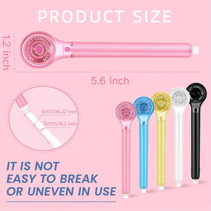 10 PCS Correction Tape Pens White-Out Applicator with Protective Cover, Smooth Ink Tape, Aesthetic Pen Design for School & Office Supplies (Pull-Out)