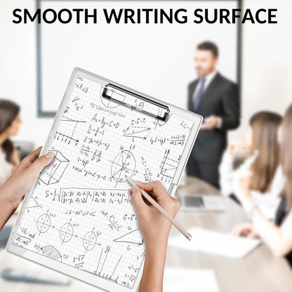 Sooez Clipboard with Storage, Heavy Duty Cleaview Clip Boards 8.5x11 with Dual Storage, Dry Erase Plastic Nursing Clipboard, High Capacity Clipboards Folder for Teacher Nurse, School & Office Supplies