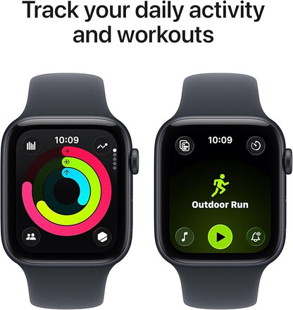 Apple Watch SE 3 [GPS 44mm] Smartwatch with Midnight Aluminum Case with Midnight Sport Band - M/L. Fitness and Sleep Trackers, Heart Rate Monitor, Always-On Display, Water Resistant