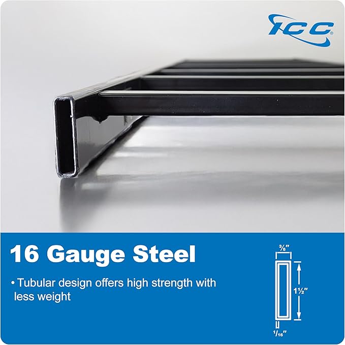 ICC Cable Runway Rack 5' Straight Section, 16-Gauge Steel, Made in USA, 2-Pack with End Splice Kit