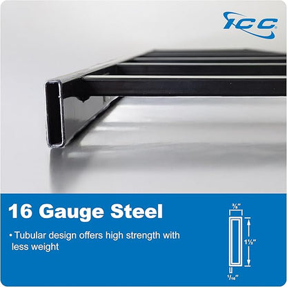 ICC Cable Runway Rack 5' Straight Section, 16-Gauge Steel, Made in USA, 2-Pack with End Splice Kit
