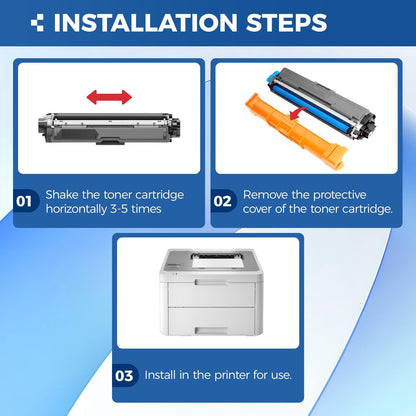 TN223 Toner Cartridge Set 4-Pack Black Color Replacement for Brother TN-223 TN227 Compatible with HL-L3270CDW HL-L3210CW MFC-L3770CDW HL-L3290CDW MFC-L3750CDW L3710CW HL-L3230CDW L3230CDN Printer Ink