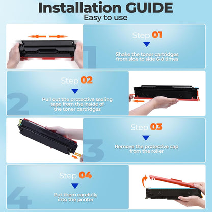 414A Toner MFP M479fdw (with Chip) Compatible for HP 414A Toner Cartridge 4 Pack High Yield 414X Work for Color Laser Jet Pro MFP M454dw M479fdw Toner MFP M480f M454dn M455dn M479dw M479fdn Printer
