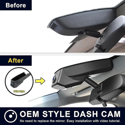Front 4K & Rear 1080P Dash Cam Custom fit for GMC Yukon, Yukon XL 2015 2016 2017 2018 2019 2020(Model C), Model C & Model D Have Same Models Years but Vehicle Sensor Cover are Different