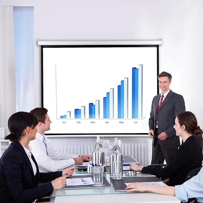 SUPER DEAL 72'' 4:3 HD Projection Screen Foldable Anti-Crease Portable Projector Movie Screen Manual Pull Down for Home Theater Presentation Education Outdoor Indoor Public Display, White