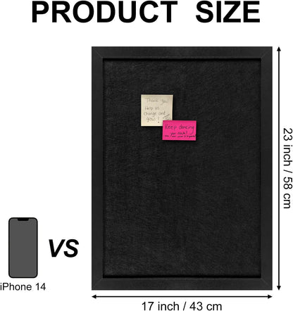 TORASO Cork Board Bulletin Board, Cork Boards for Walls with Pins, Eye Bolts, gaskets, Screws, Pin Board for Office, School and Home (White, 17“x23-1P)