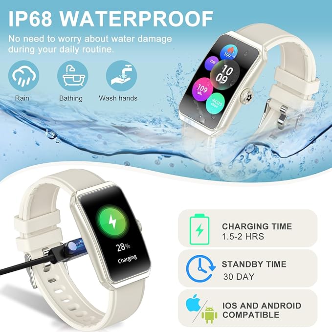 Fitness Tracker with Heart Rate/Blood Oxygen/Sleep Monitor, Smart Watches for Women Men, 100+ Sports Modes, Activity Step Trackers Smart Watch for Android iOS Phones
